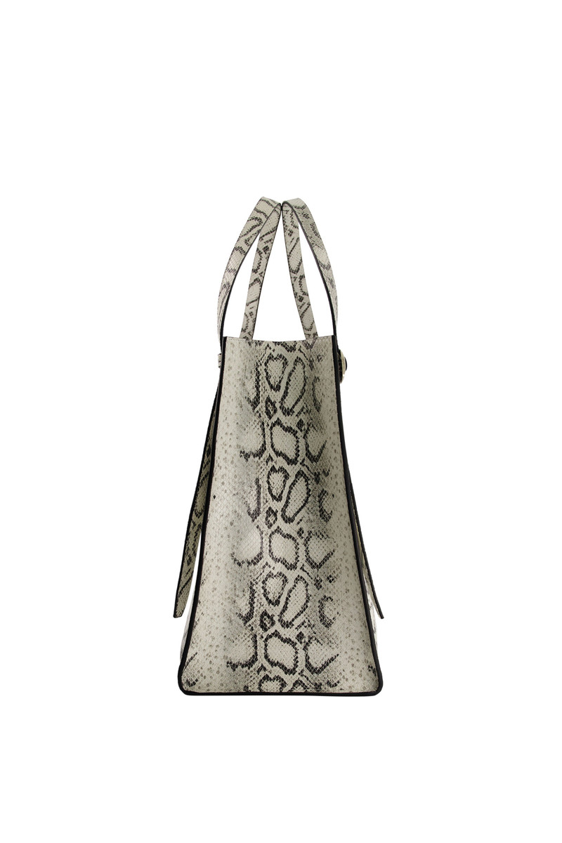 Snake Print Belt Tote Bag 9