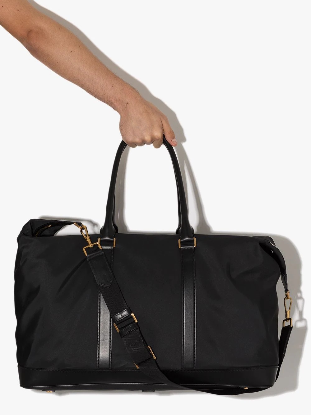 leather trim holdall - 4