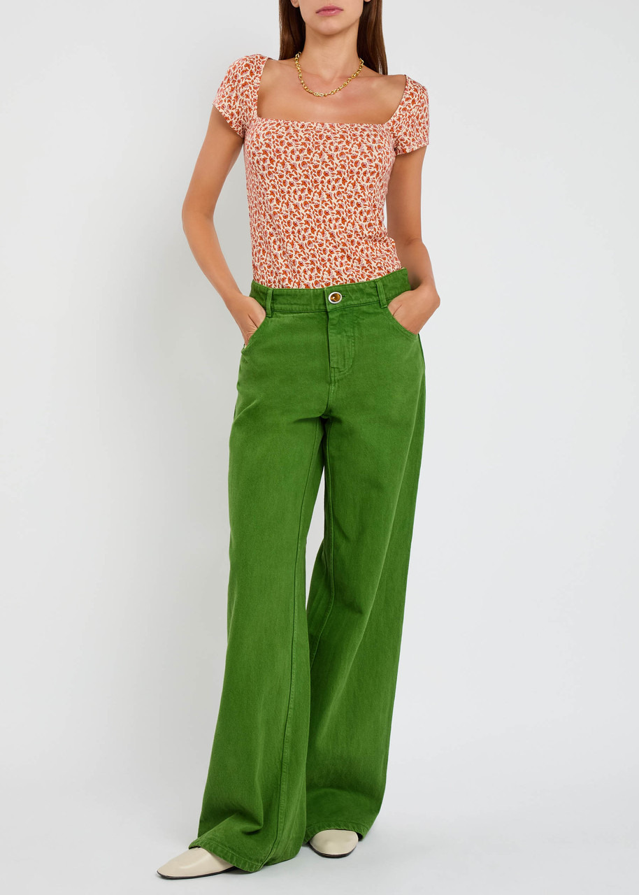 Reformation Floral-print Stretch-jersey top - 4