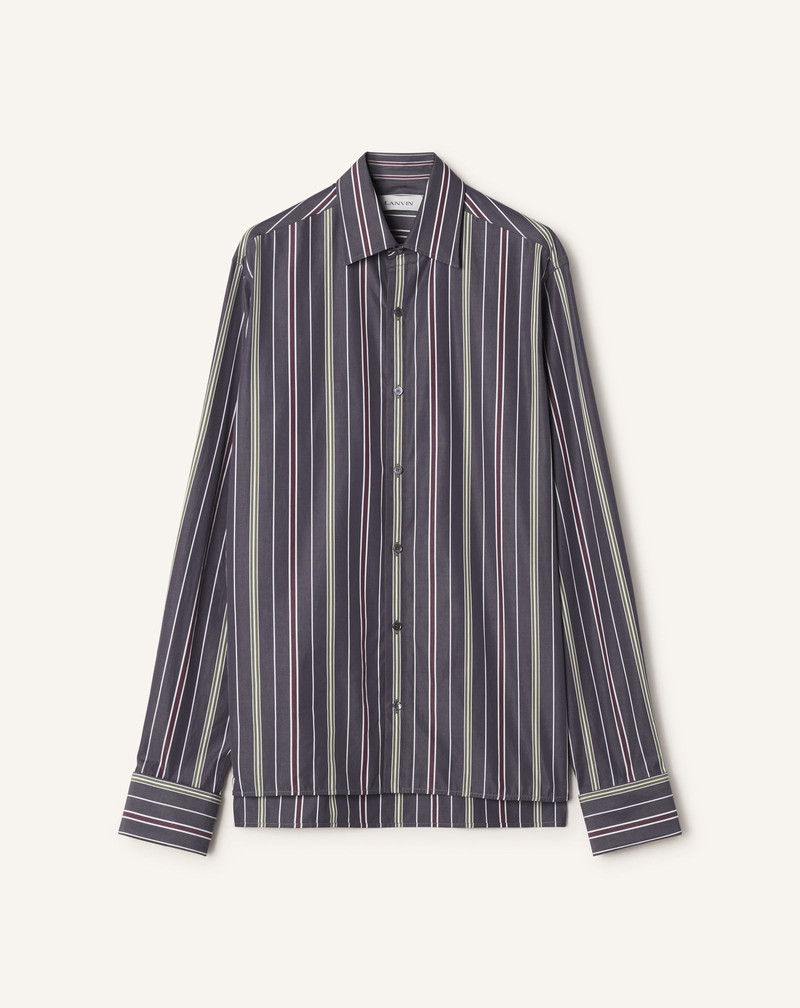 STRAIGHT-CUT STRIPED SHIRT IN COTTON POPLIN 1
