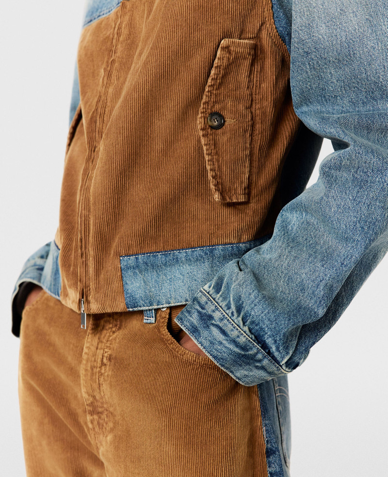 Corduroy Panel Denim Jacket 3