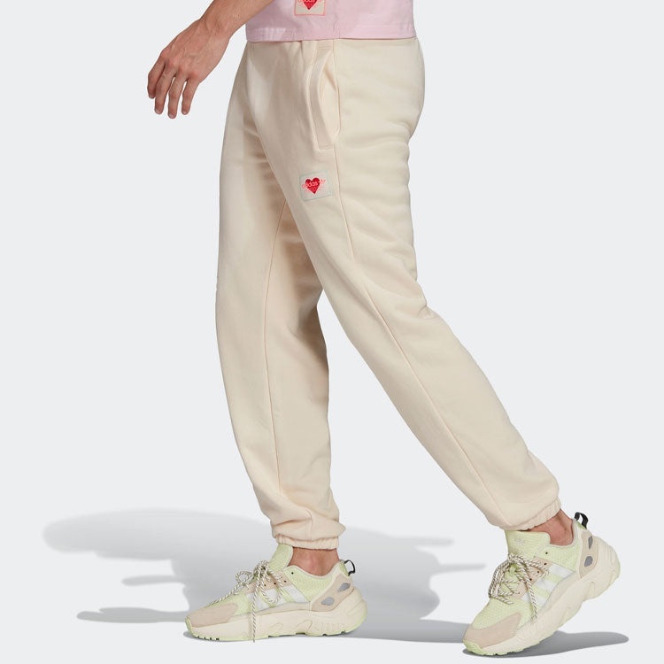 adidas originals Solid Color Casual Bundle Feet Sports Pants/Trousers/Joggers Autumn Yellow White HK - 5