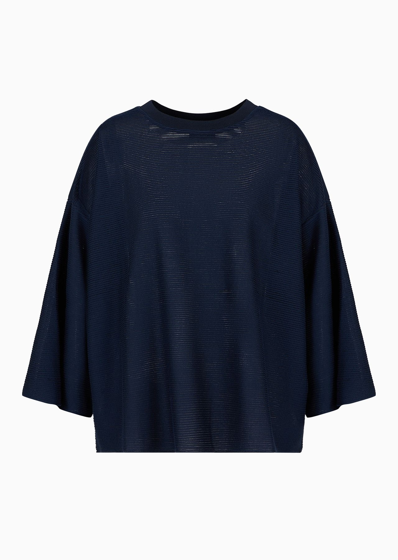 Icon modal jumper with jacquard horizontal ribbing - 1