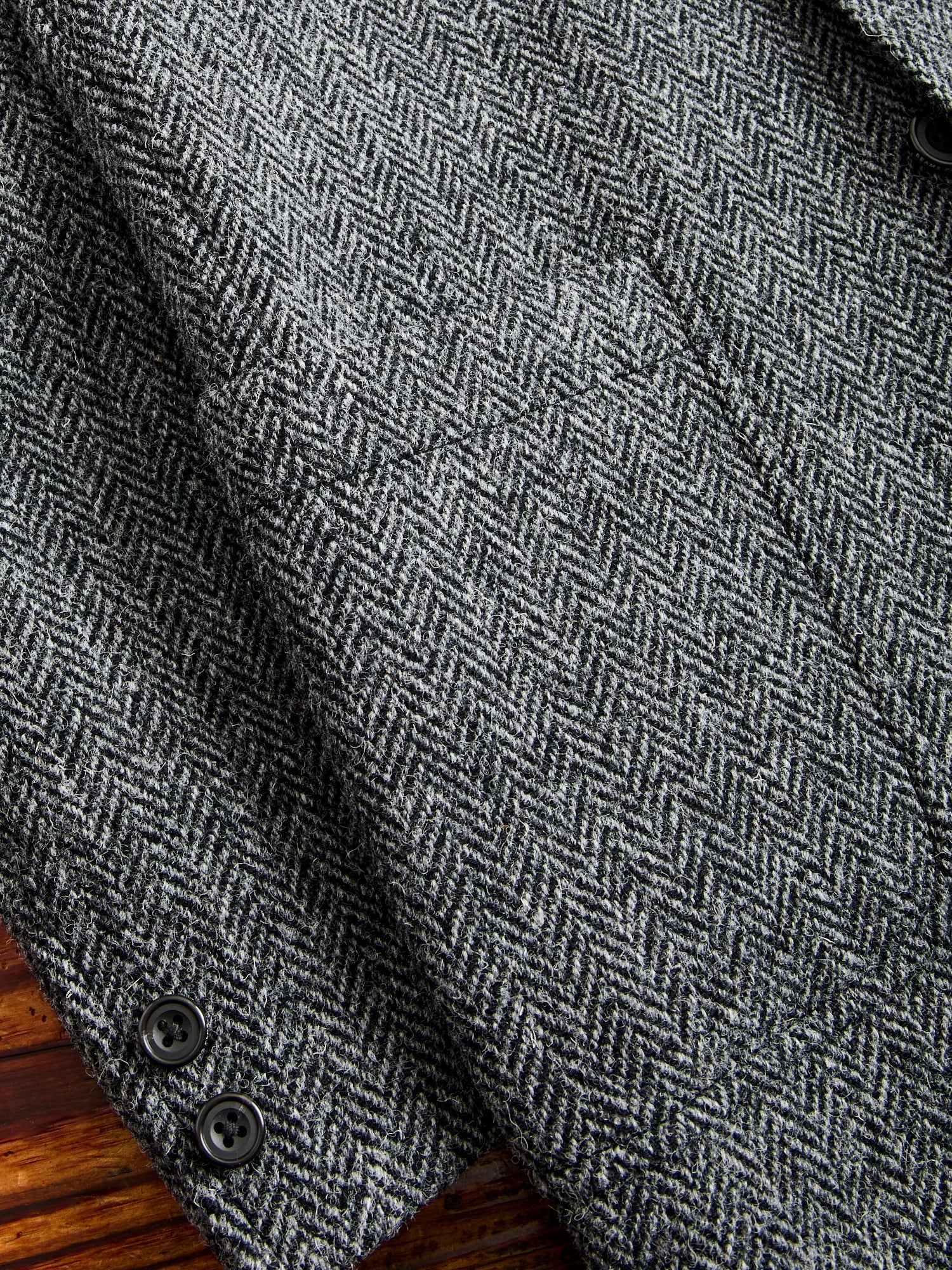 3B Comfort Harris Tweed Jacket in Grey Herringbone - 7