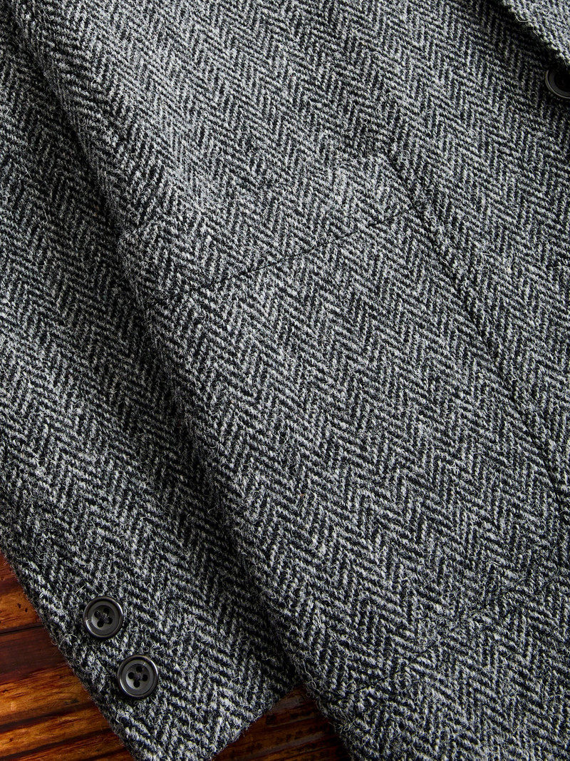 3B Comfort Harris Tweed Jacket in Grey Herringbone 7