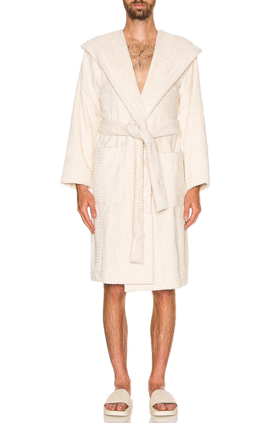 Intreccio Jacquard Cotton Terry Bathrobe - 4