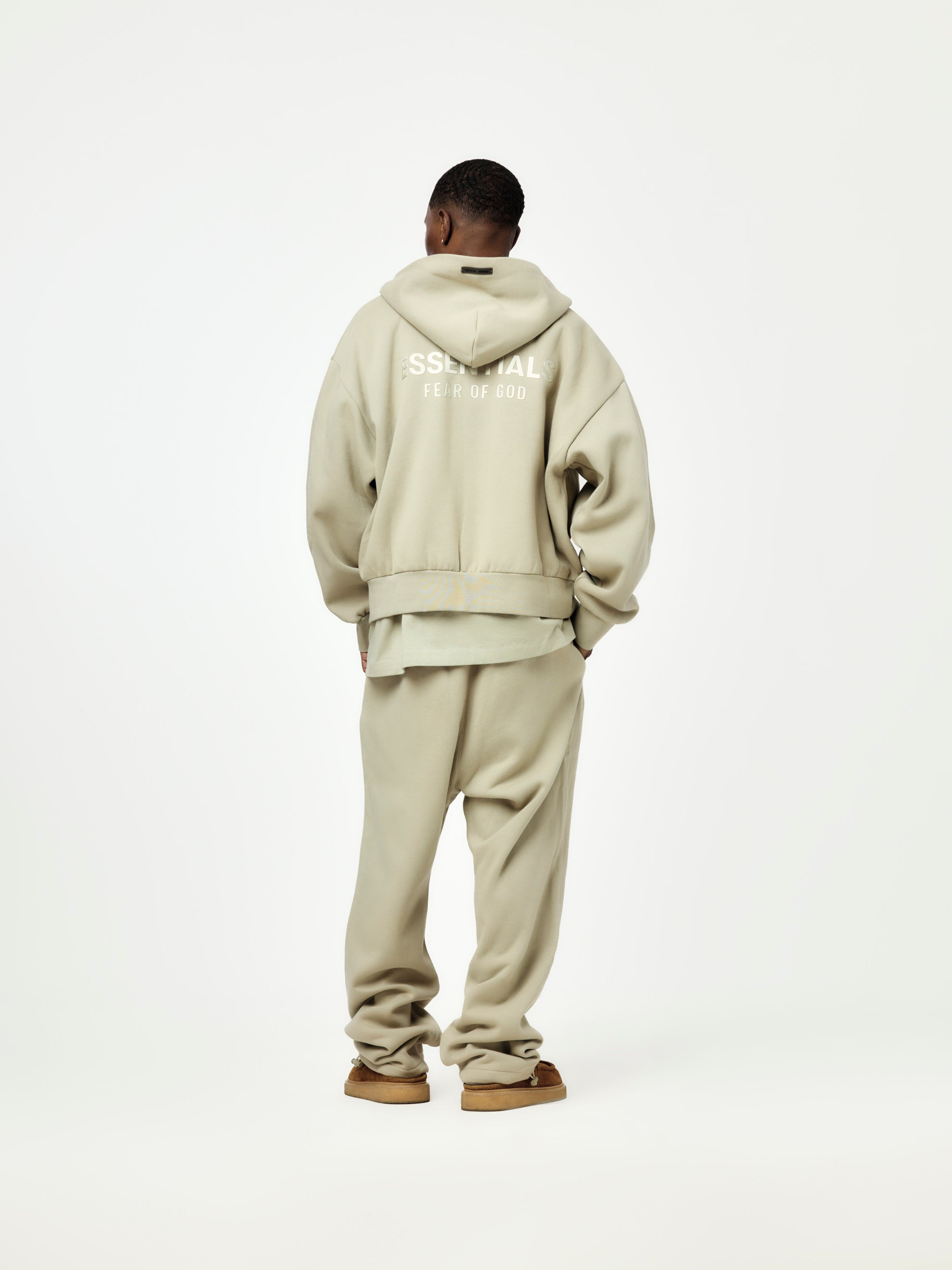 CLASSIC FIT FLEECE ZIP UP (ABBEY STONE) - 5