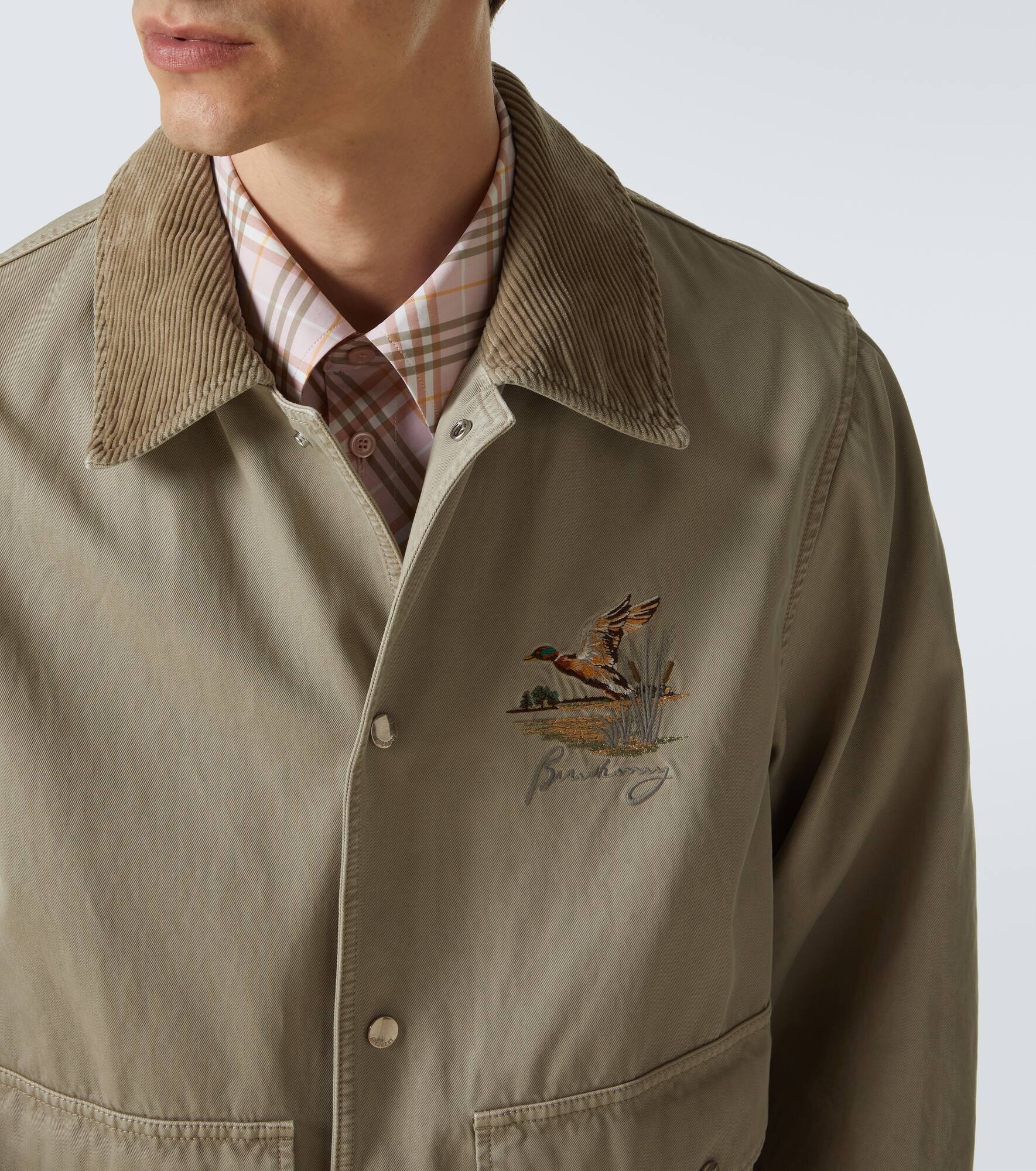 Embroidered cotton twill field jacket - 6
