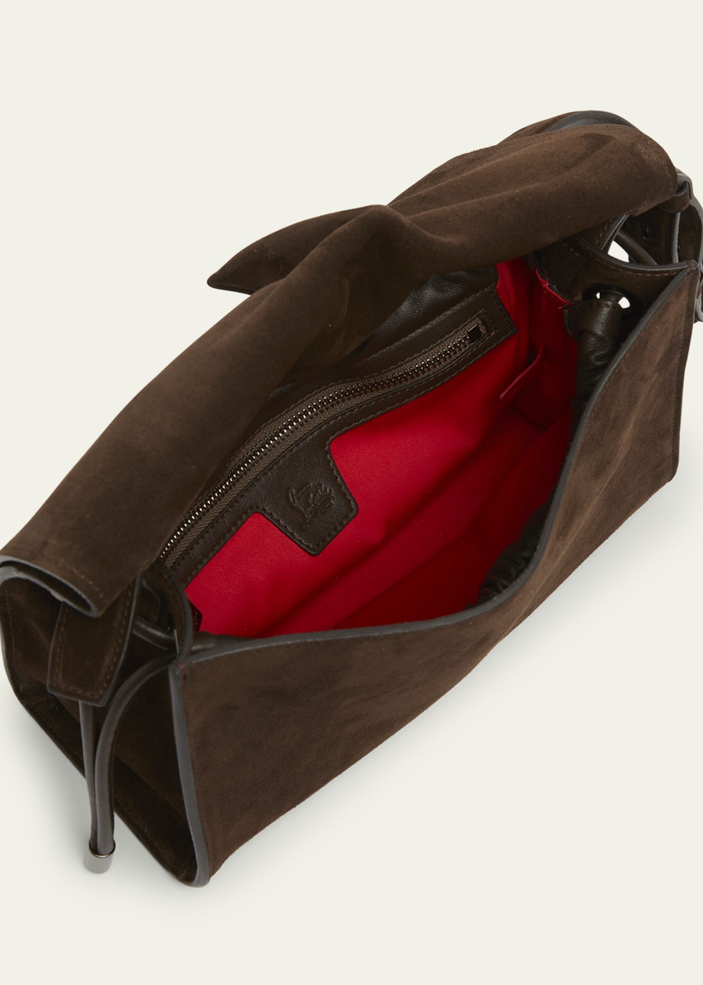 Baggy Small Shoulder Bag in Suede - 4