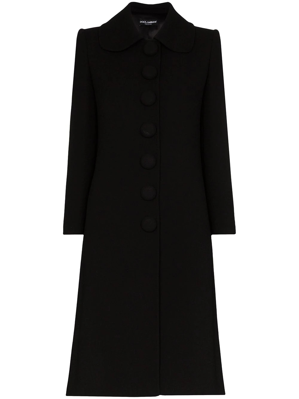 single-breasted mid-length coat - 1