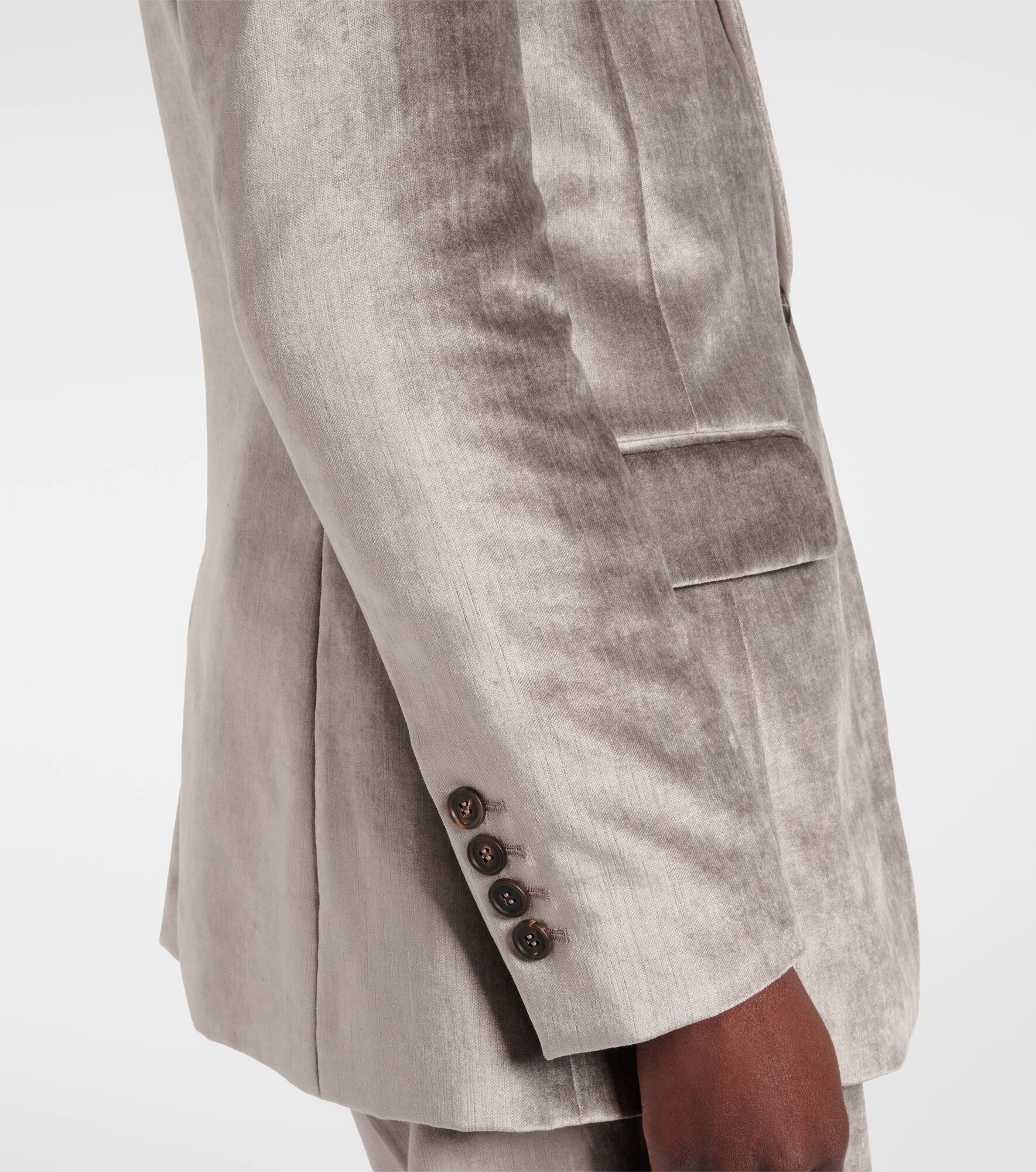 Cotton-blend velvet blazer - 5