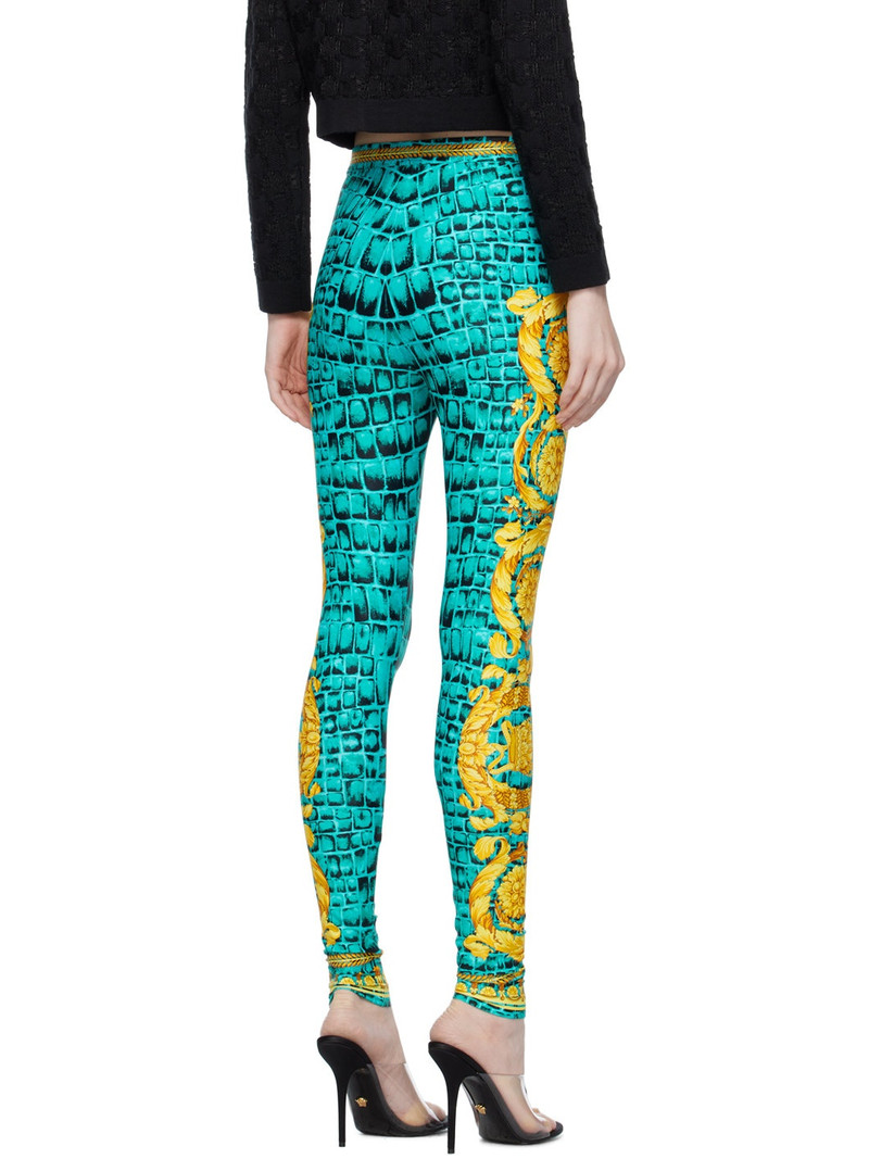 Barocco-print slip-on leggings 3