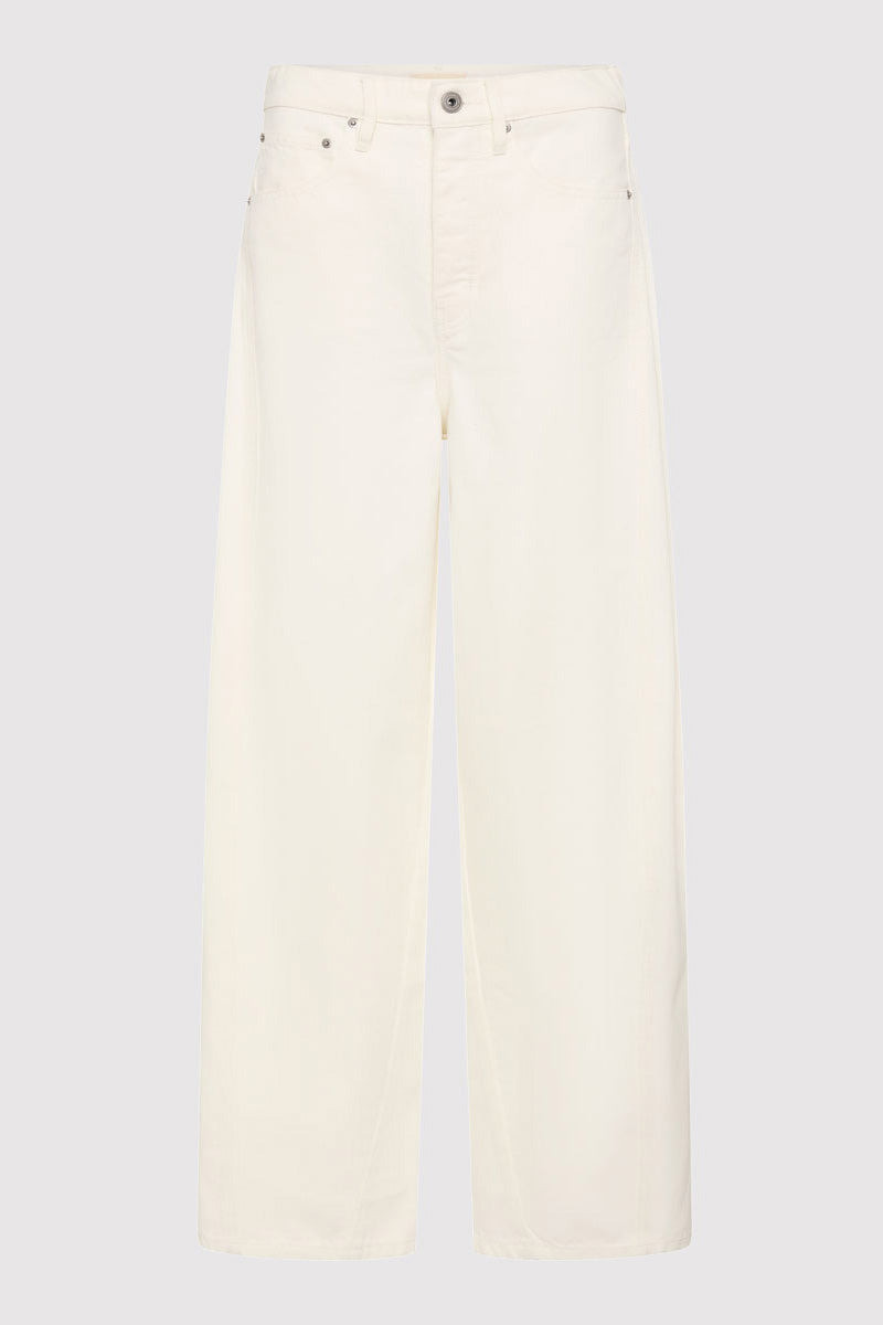 Mid Rise Balloon Jeans - White 1
