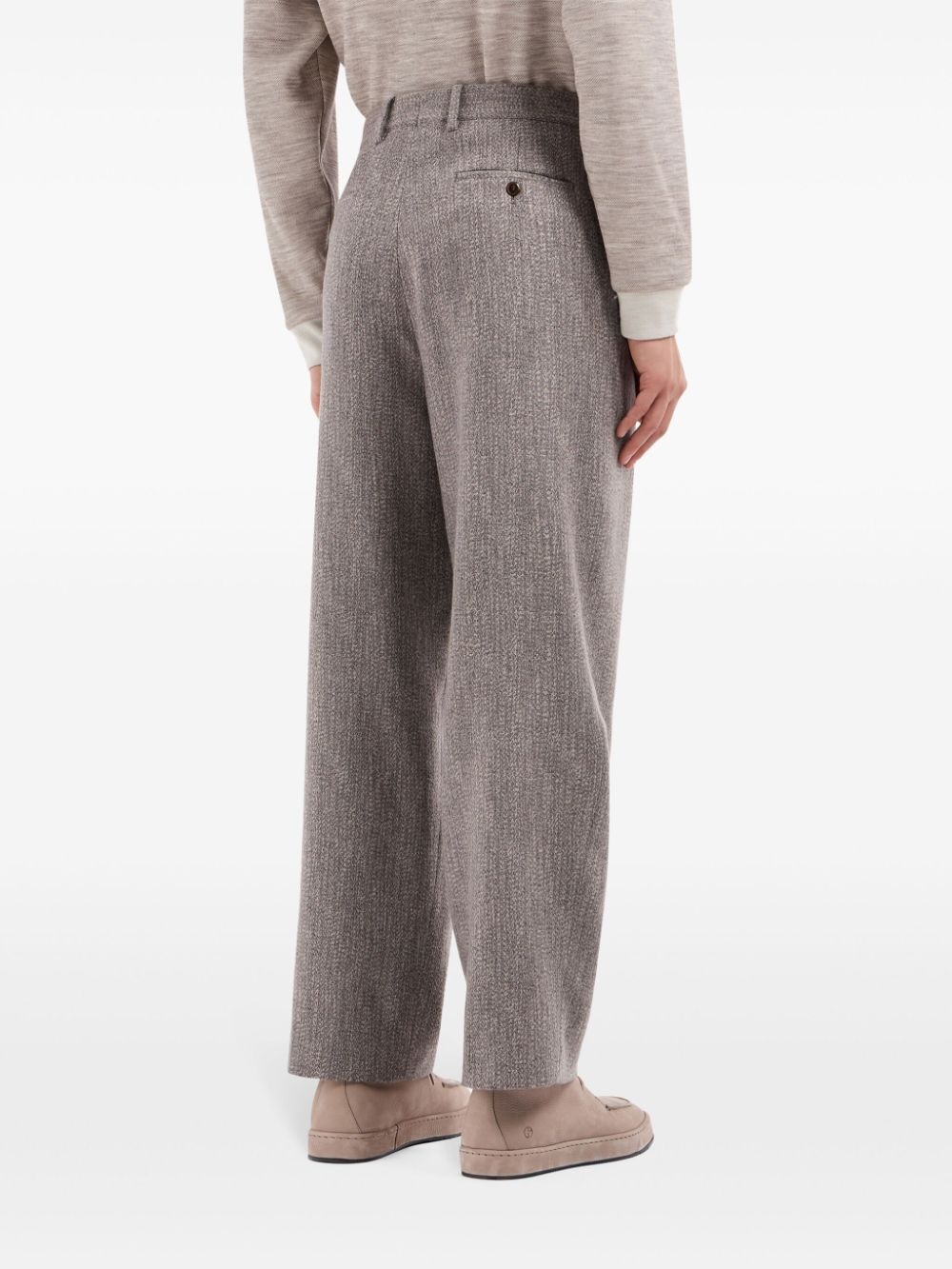 cropped straight-legged trousers - 3