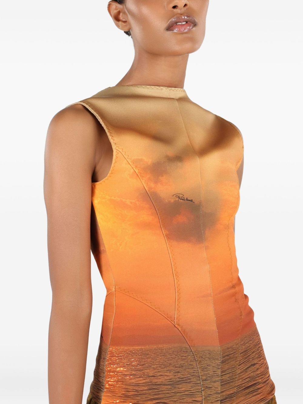 abstract-print mini dress - 5