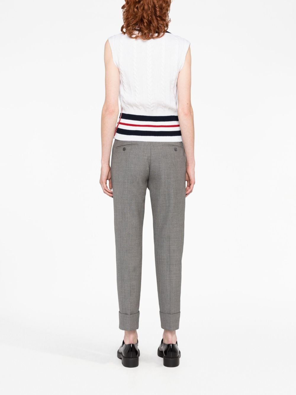 RWB-stripe cashmere top - 6