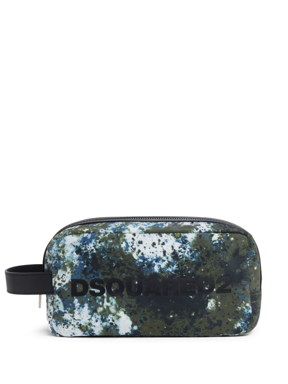 paint splatter-print wash bag - 1