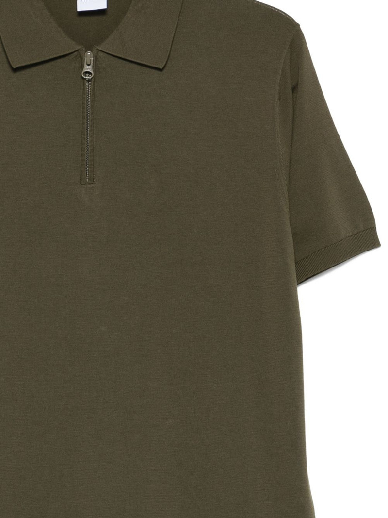zip-neck knit polo shirt 3