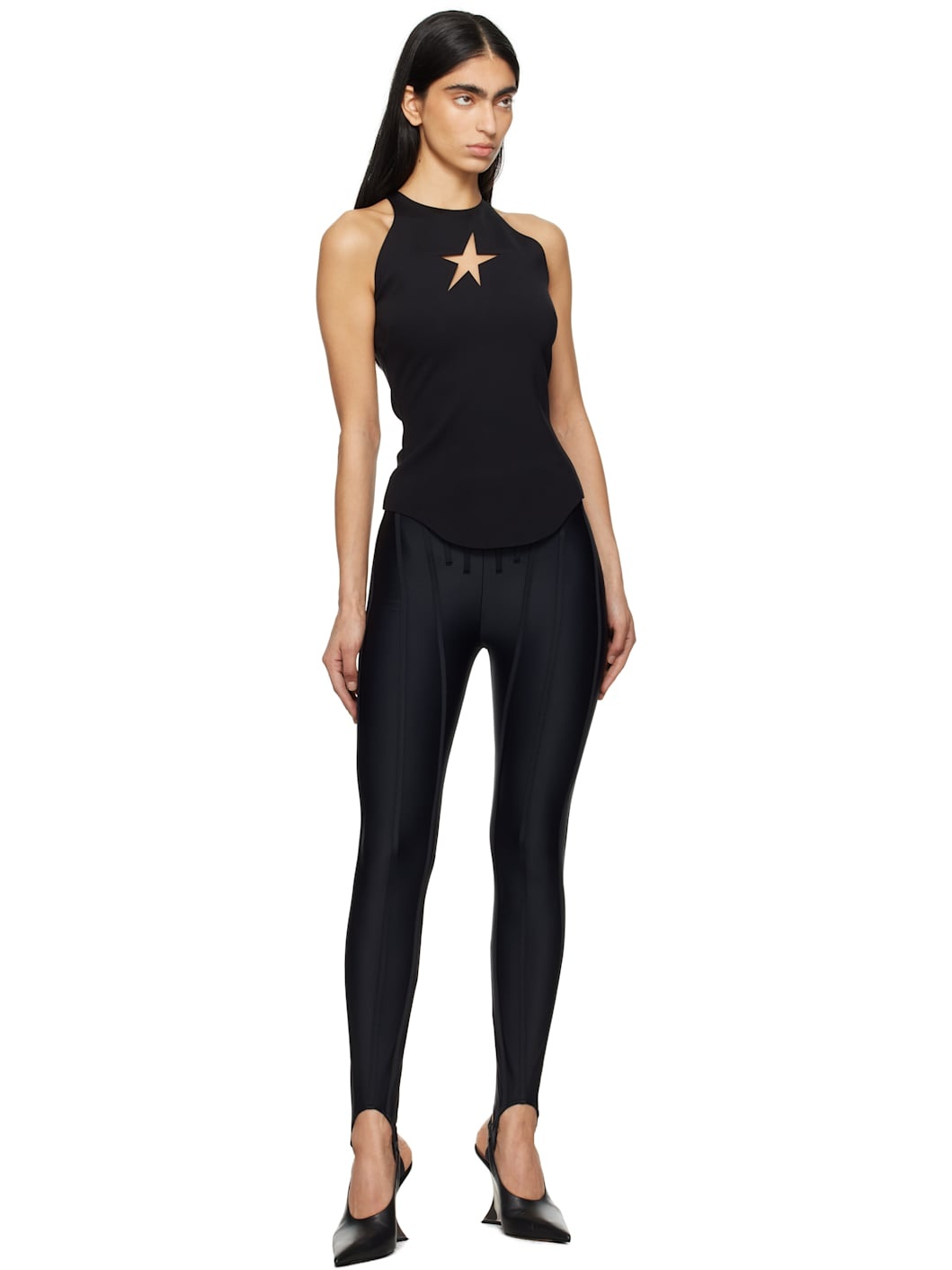 Black Corseted Leggings - 4