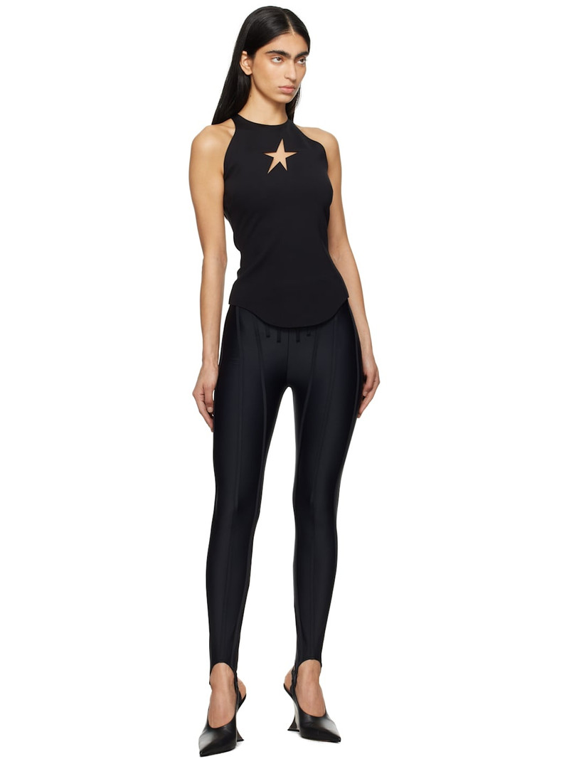 MUGLER Black Corseted Leggings outlook