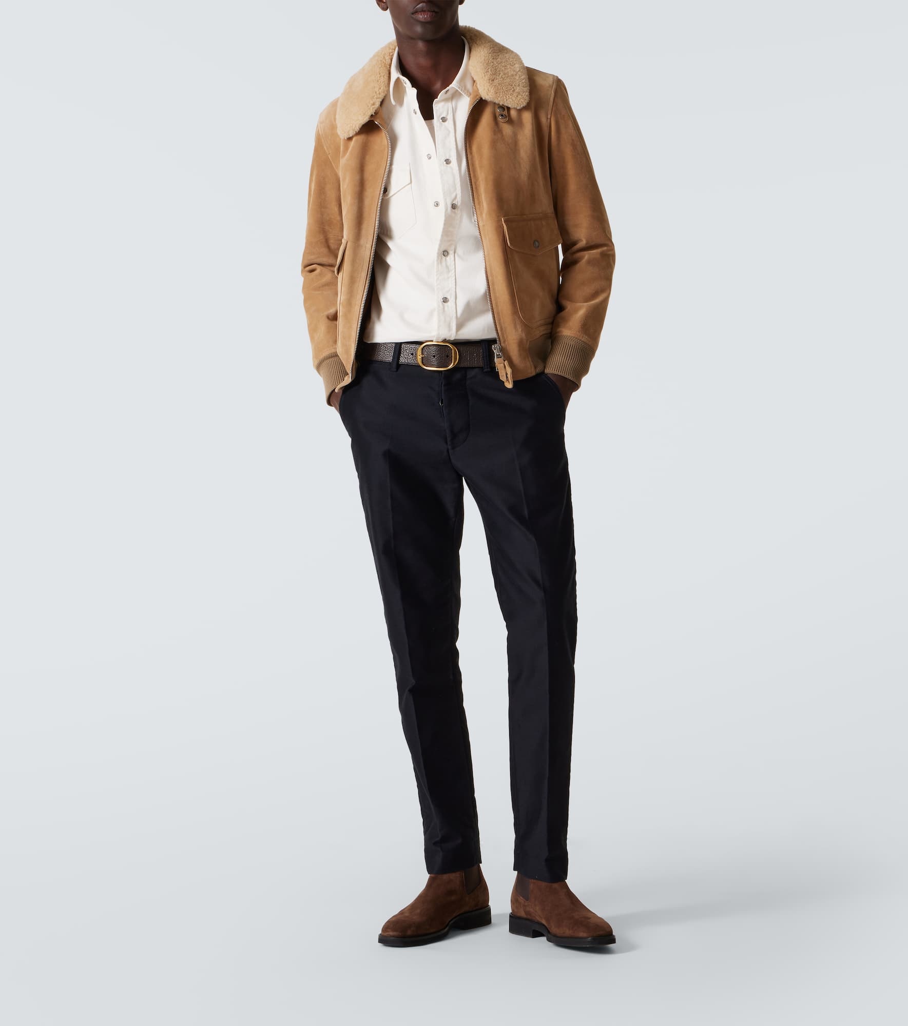 Cotton satin chinos - 2