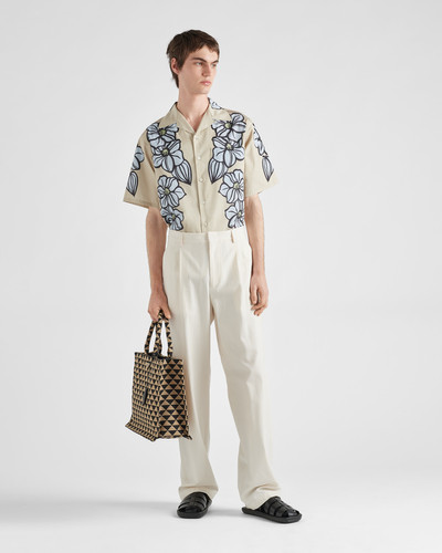 Prada Short-sleeved printed cotton shirt outlook