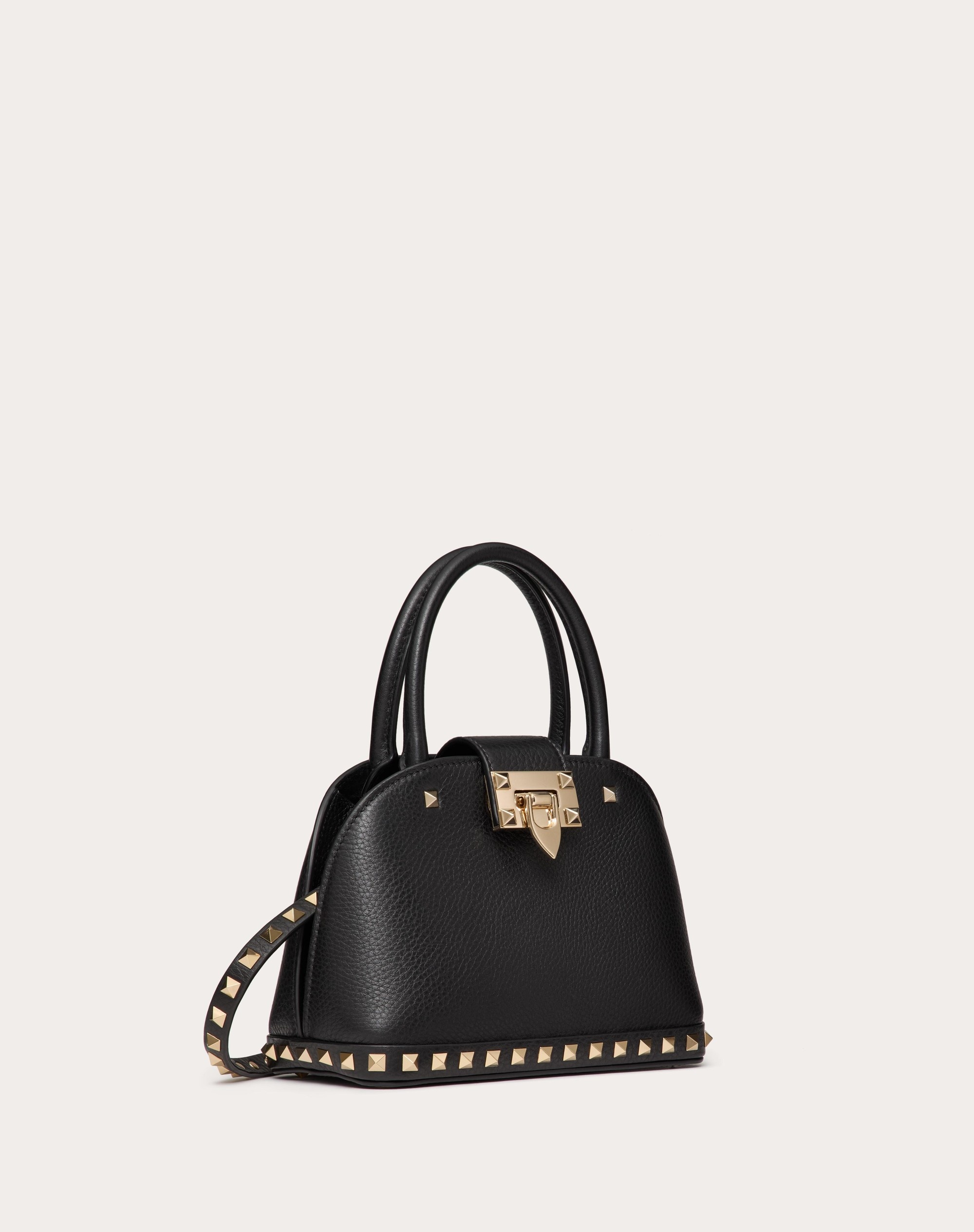 VALENTINO GARAVANI ROCKSTUD SMALL HANDBAG IN GRAINY CALFSKIN - 3