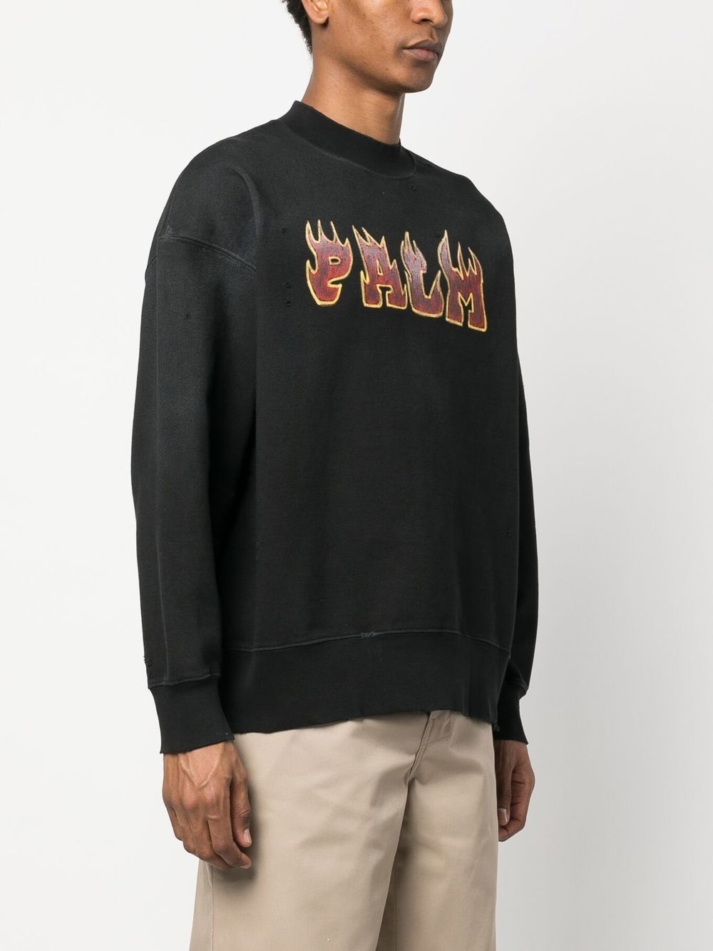 Logo Flames-print sweatshirt - 3