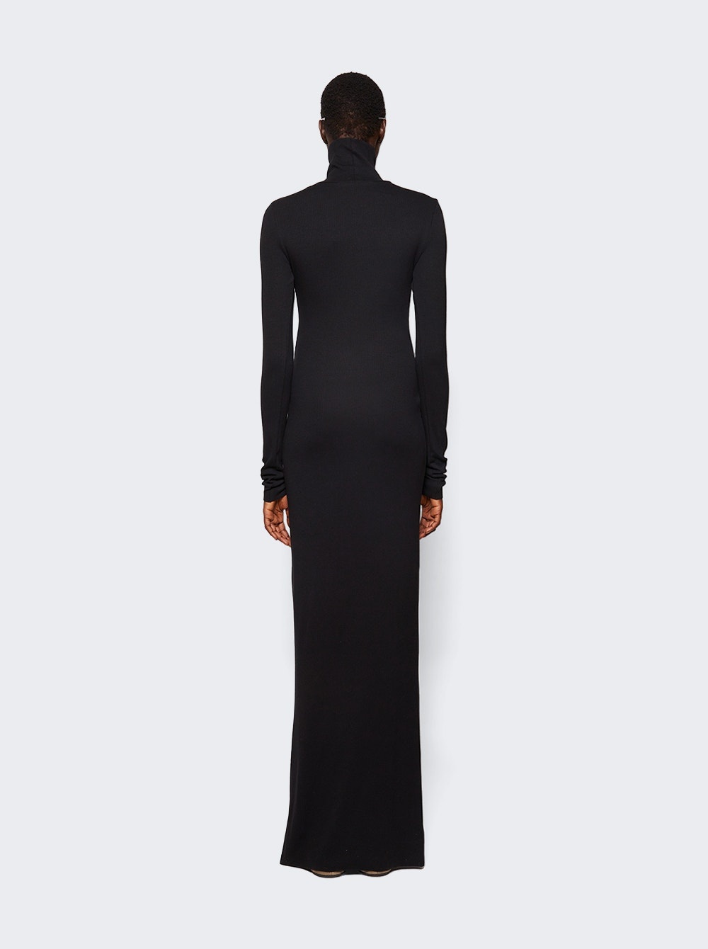Turtleneck Dress Maxi Black - 4