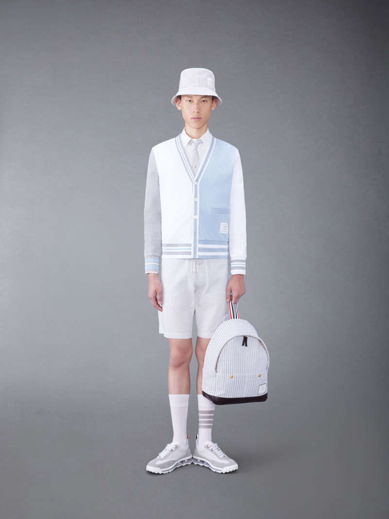 seersucker stripe-print swim shorts 3