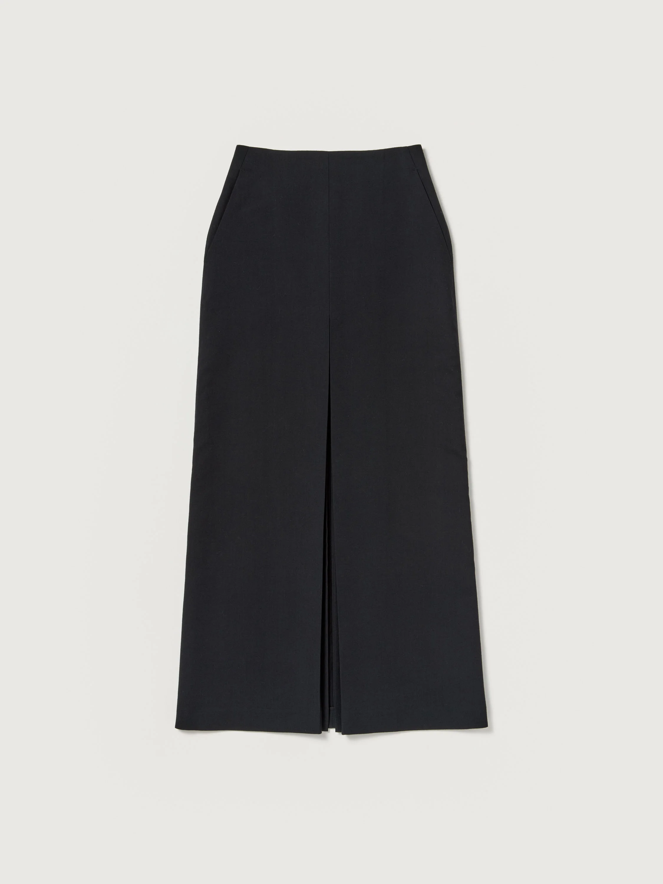 TENSE WOOL DOUBLE CLOTH SLIT SKIRT - 1