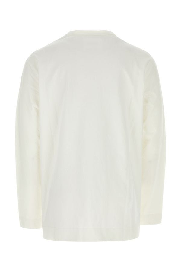 White stretch cotton oversize t-shirt - 3