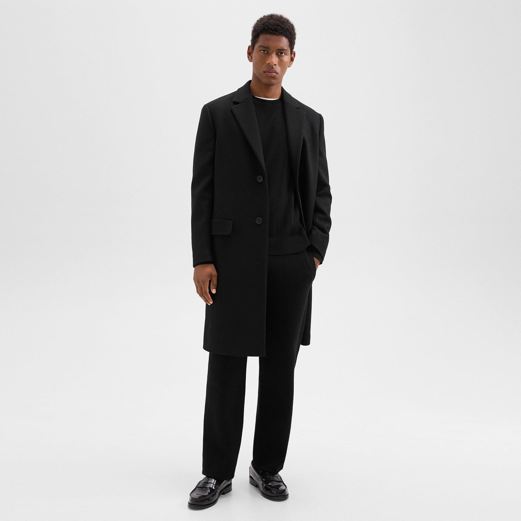 Topcoat in Recycled Wool-Blend Melton - 3