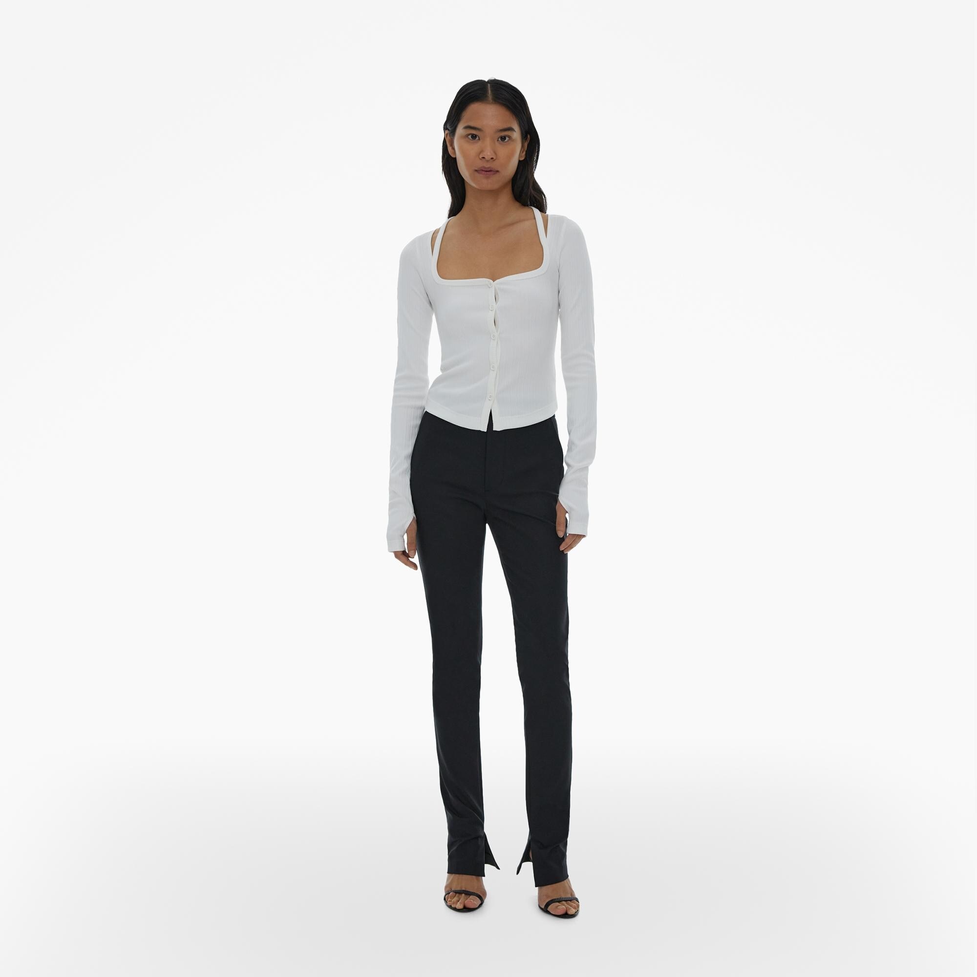 SQUARE NECK CARDIGAN - 2