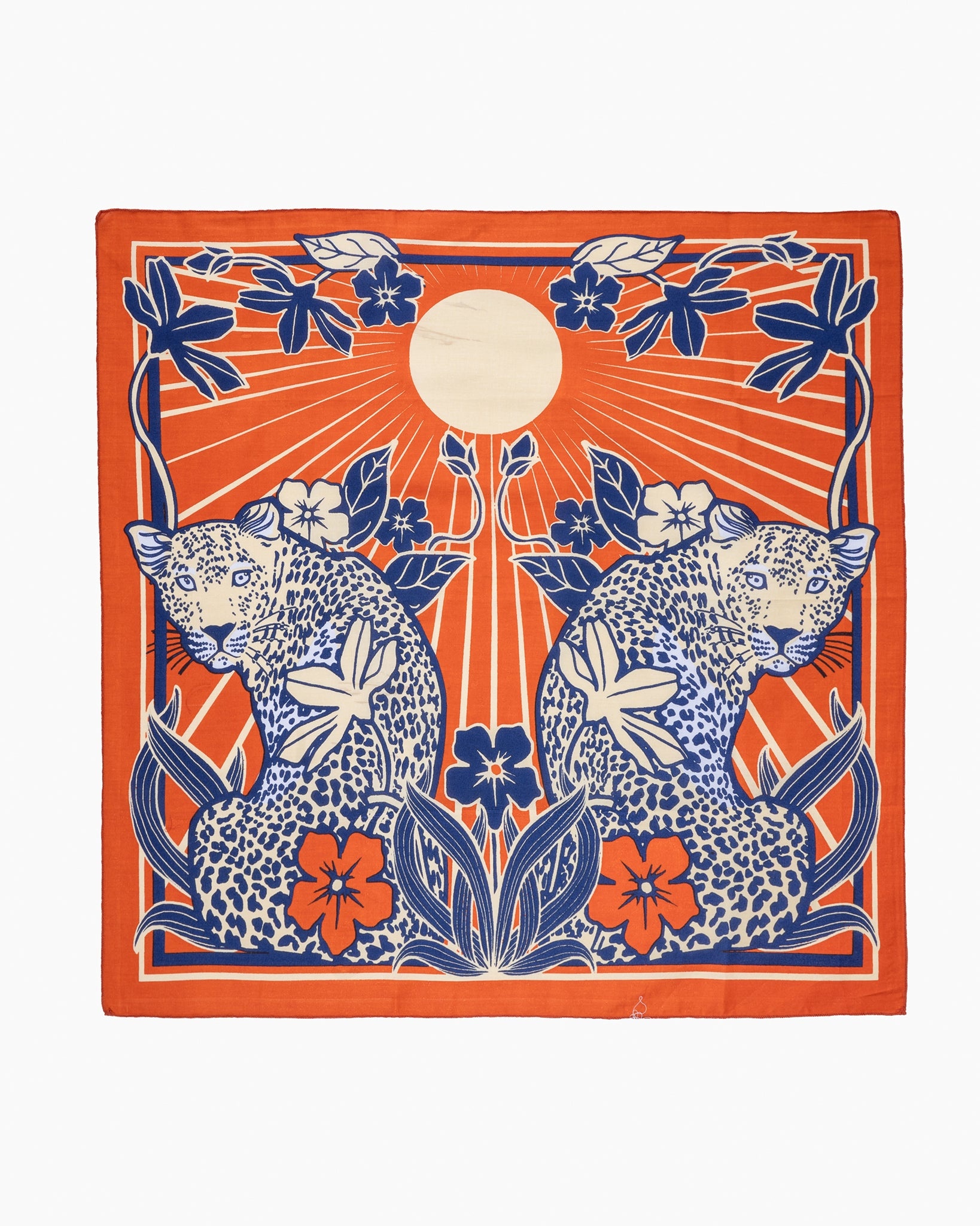 FELIX GREEN ORGANIC COTTON "OCHRE OASIS" BANDANA - ORANGE - 1