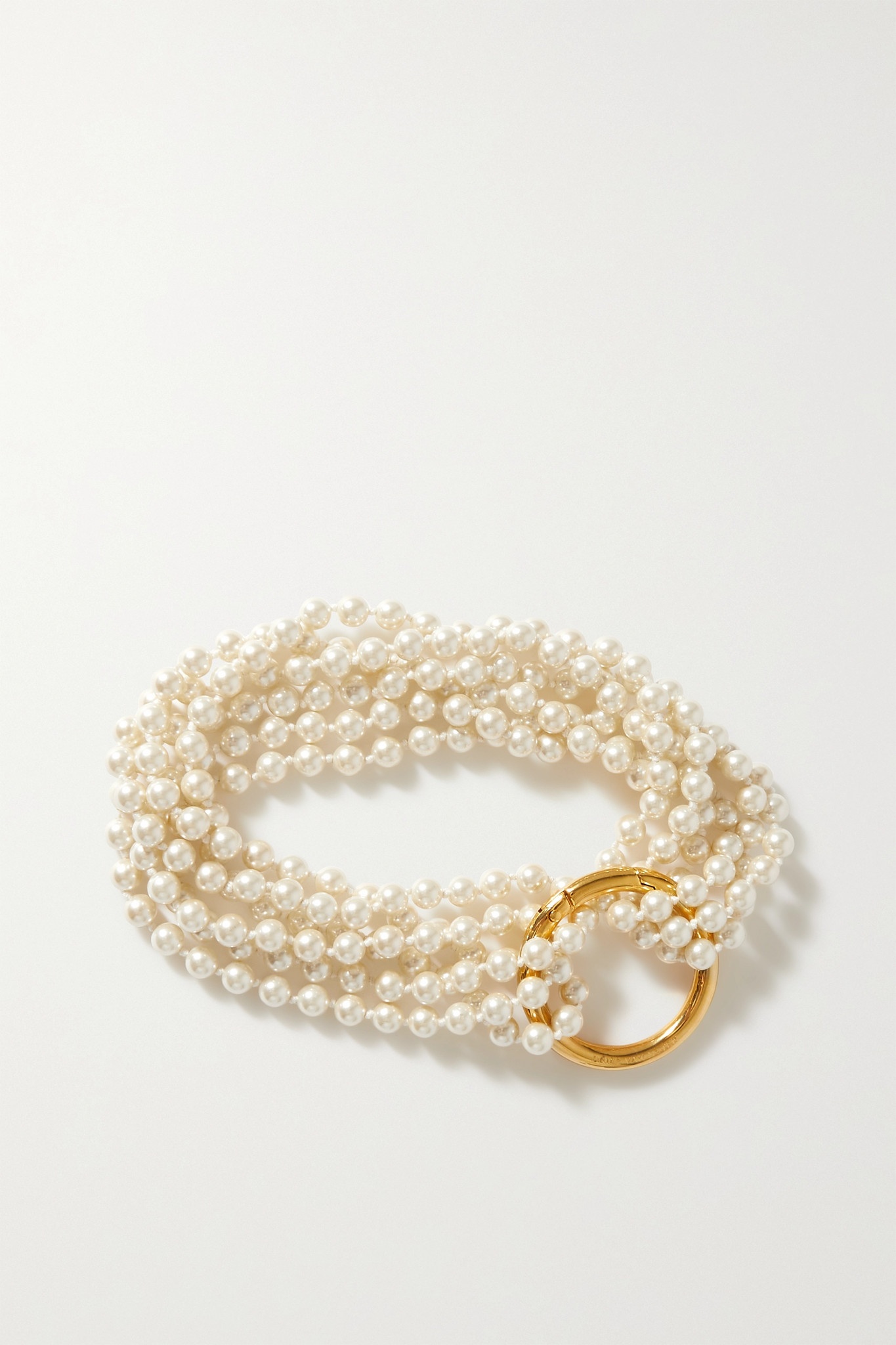 Gold-tone faux pearl necklace Gold - 1