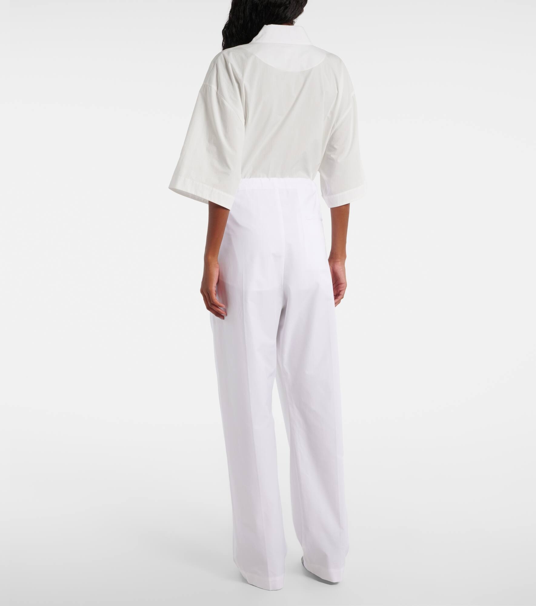 Trenton cotton poplin wide-leg pants - 3