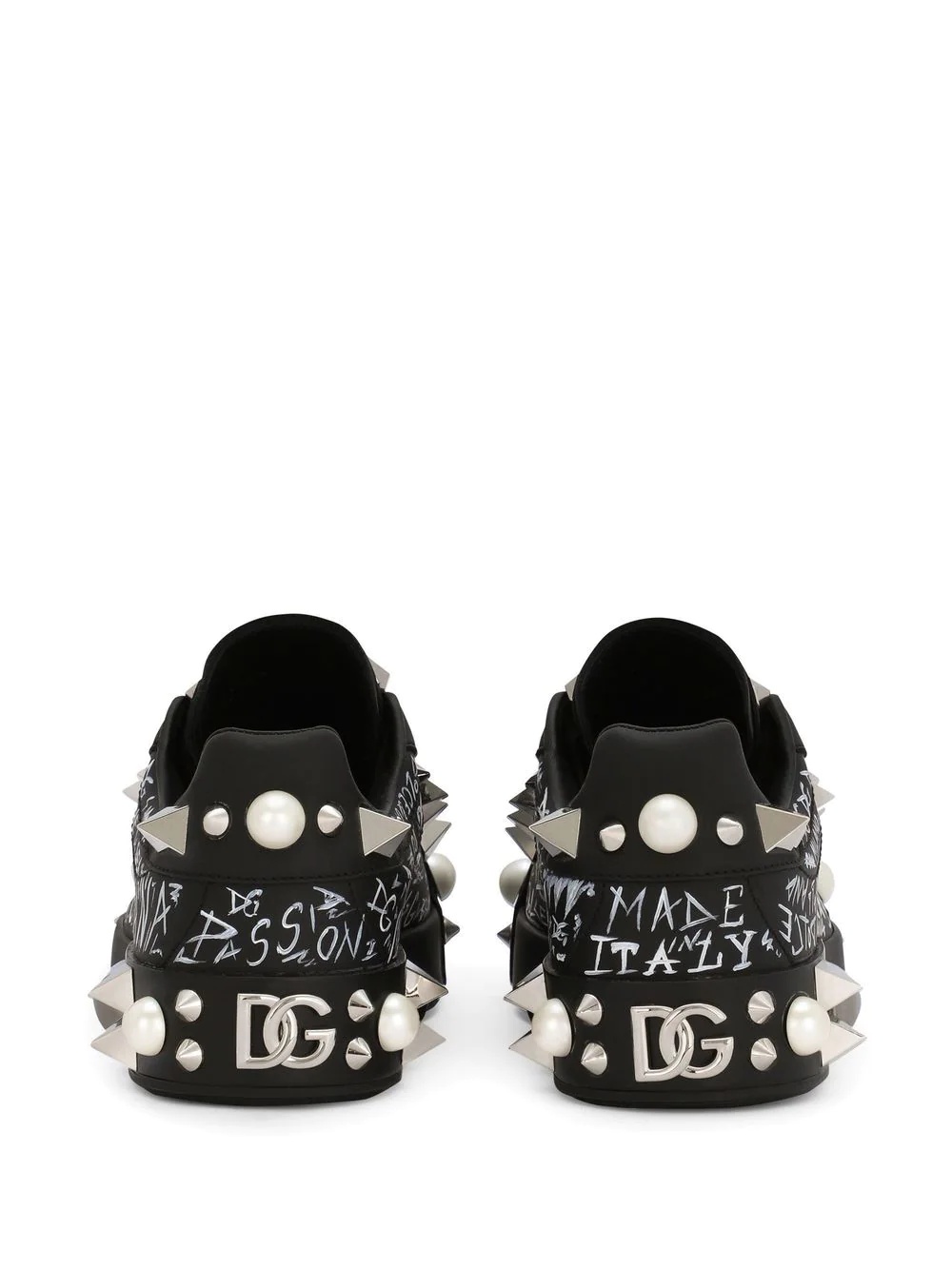 Portofino spike-stud low-top sneakers - 3
