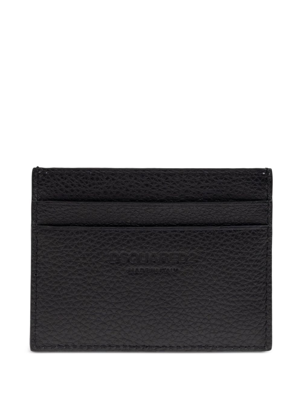 logo-plaque leather cardholder - 2