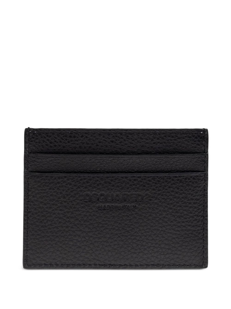 DSQUARED2 logo-plaque leather cardholder outlook
