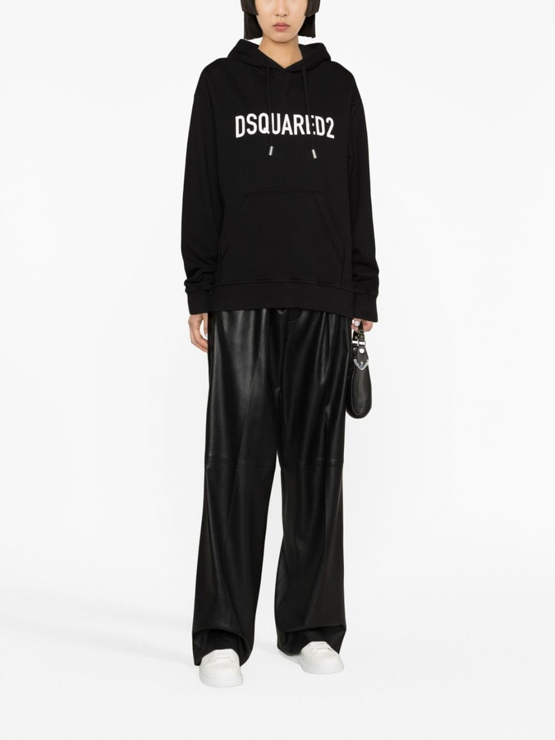 DSQUARED2 logo-print cotton hoodie outlook
