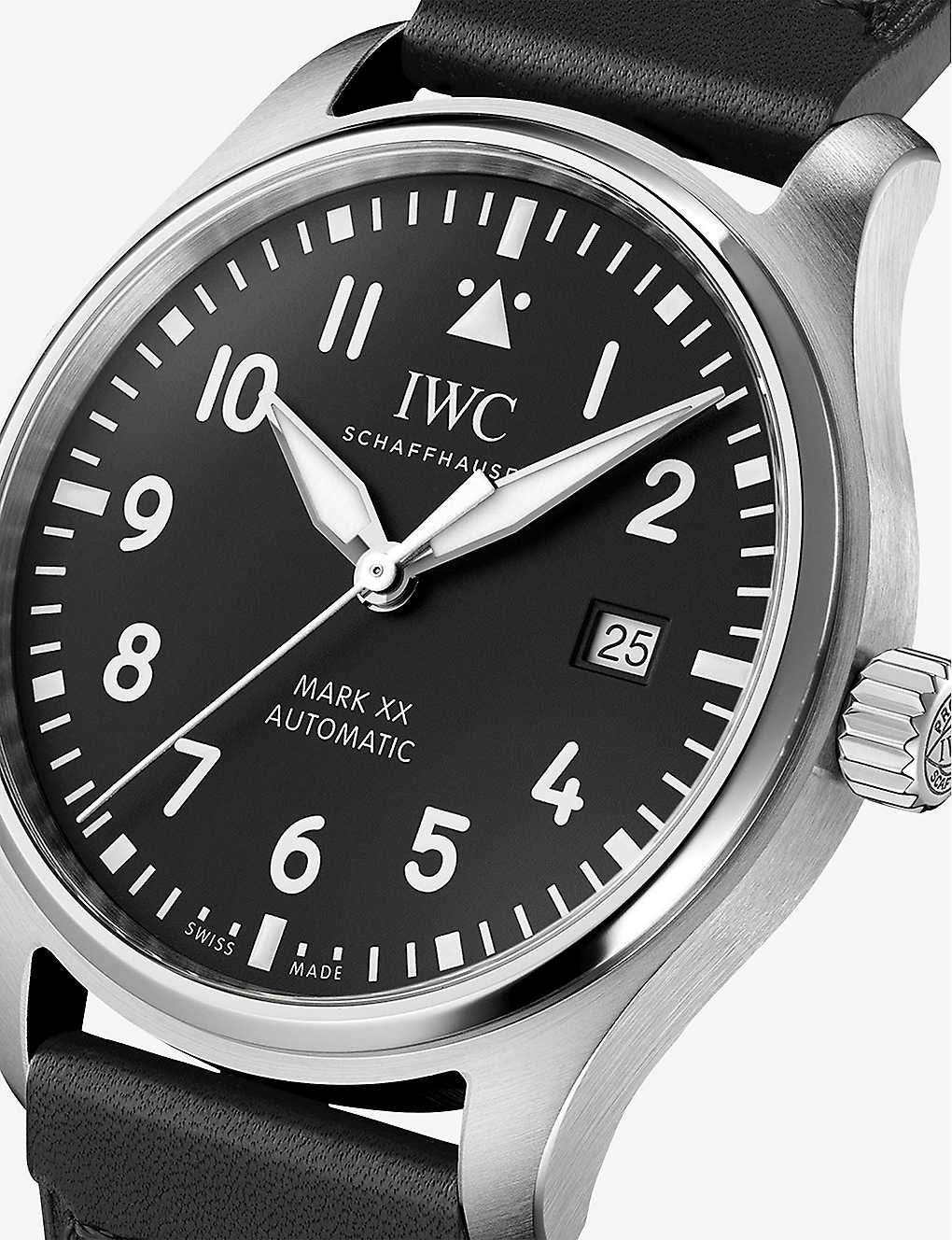 IW328201 Pilot's Mark XX stainless-steel and leather automatic watch - 5