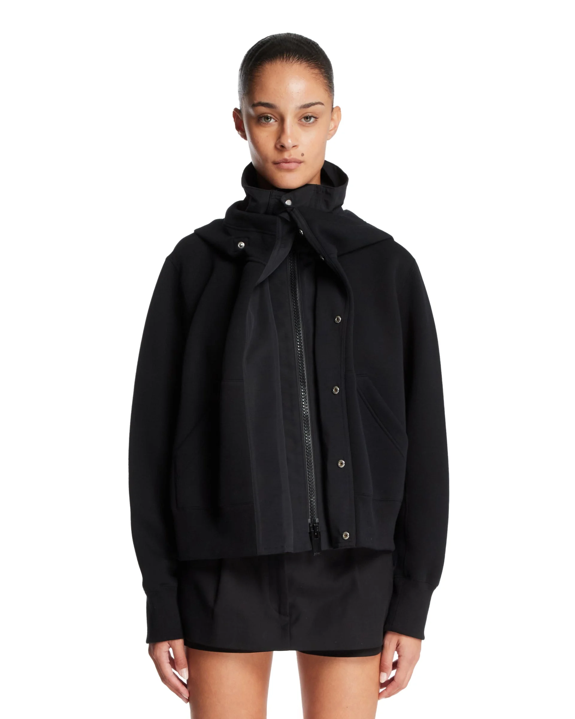 Black Hooded Jacket - 1