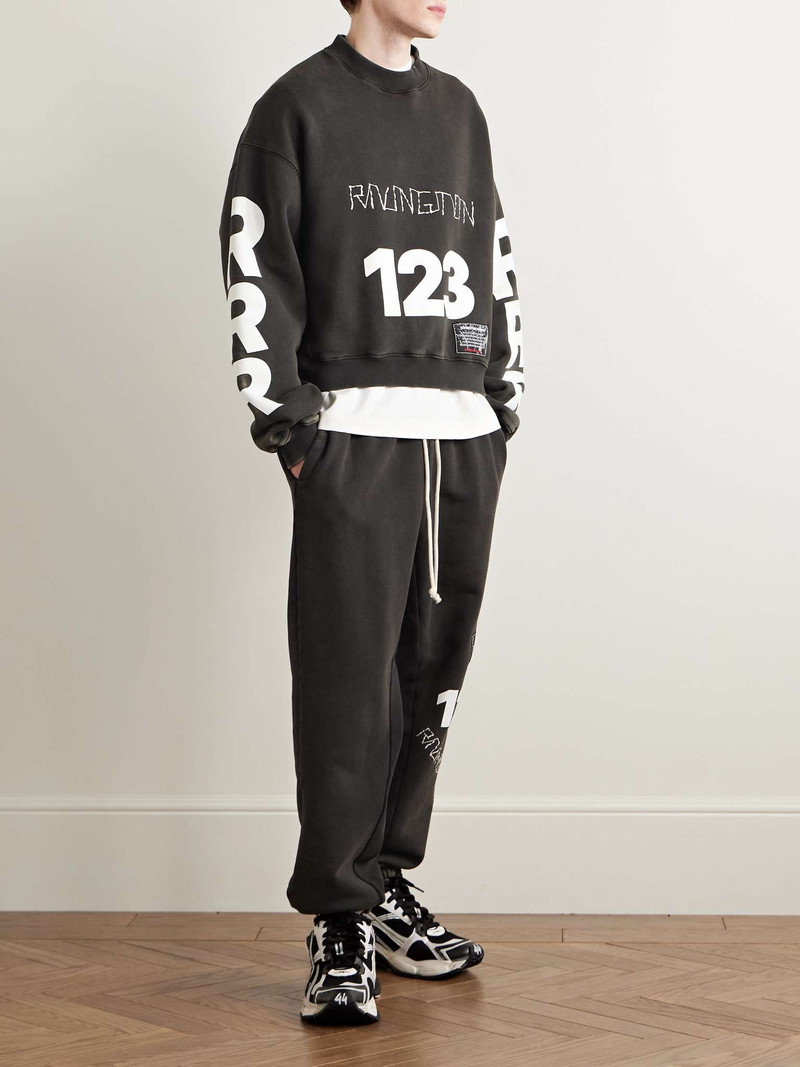 RRR123 CVA Logo-Print Embroidered Cotton-Jersey Sweatshirt outlook