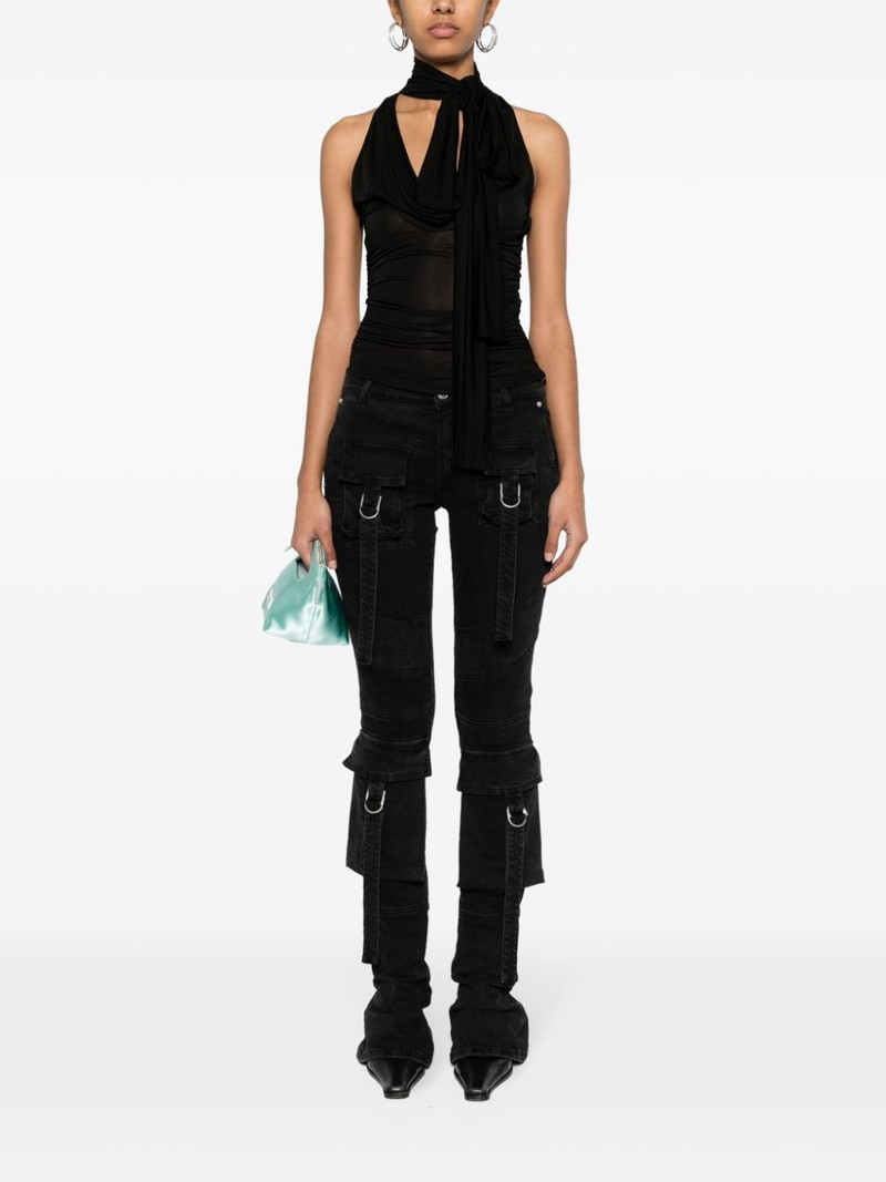 Blumarine ruched jersey top outlook