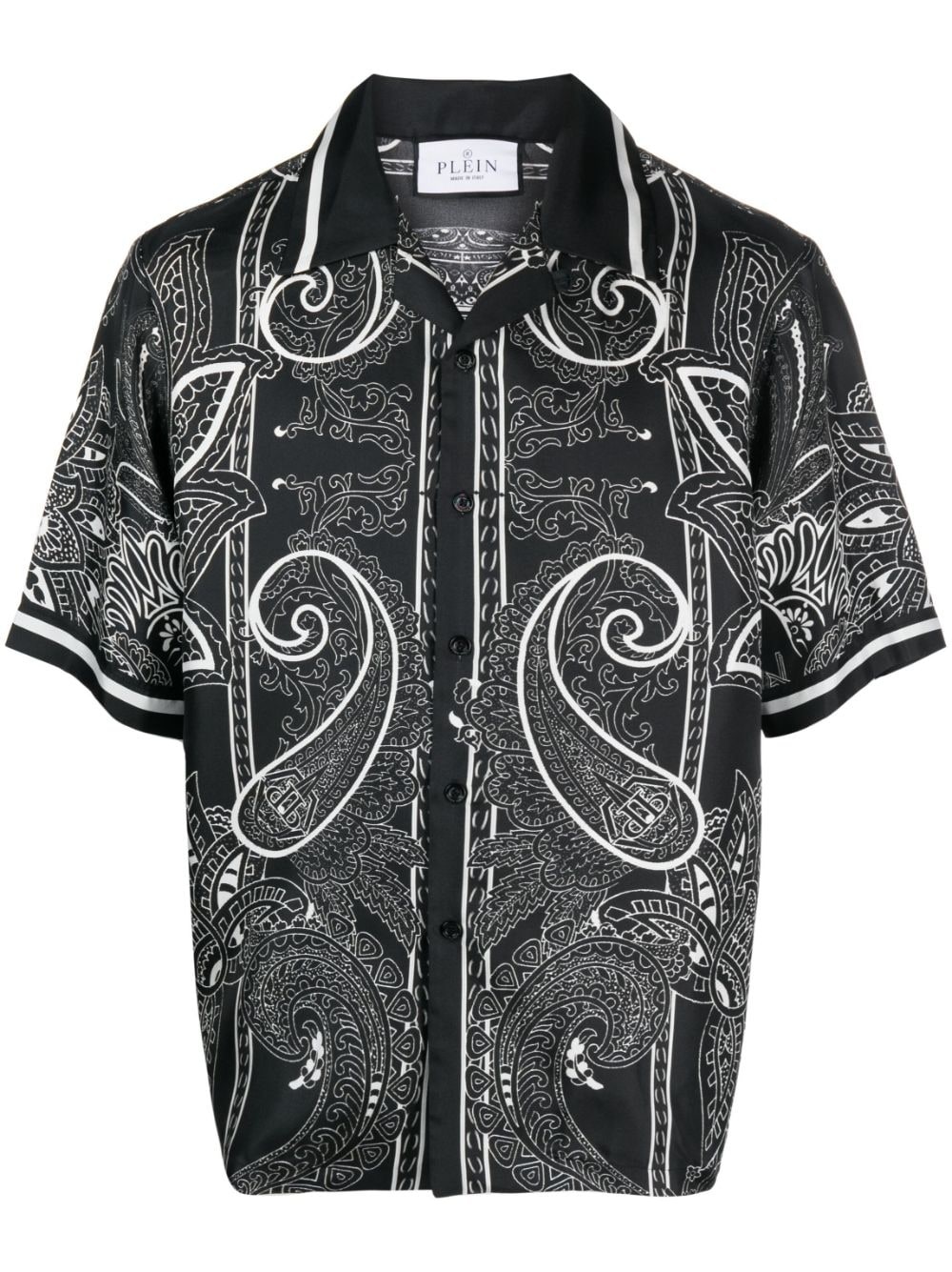 paisley-print short-sleeve shirt - 1