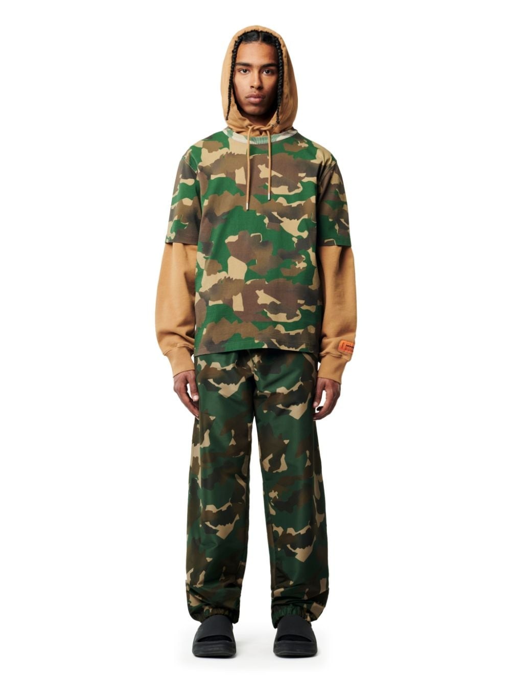 CAMO NYLON TRACKPANTS - 2