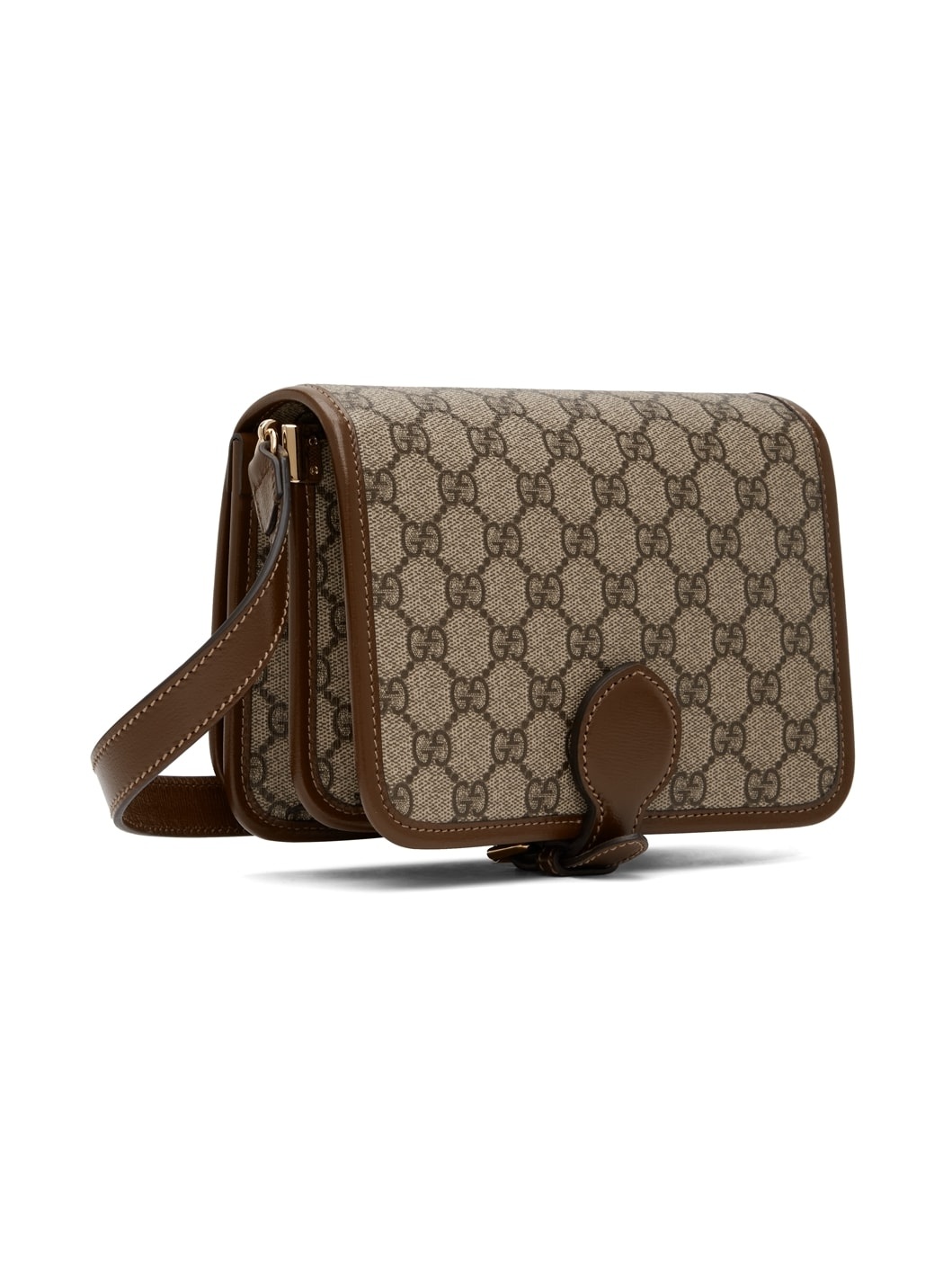 Beige & Brown GG Supreme Mini Shoulder Bag - 3