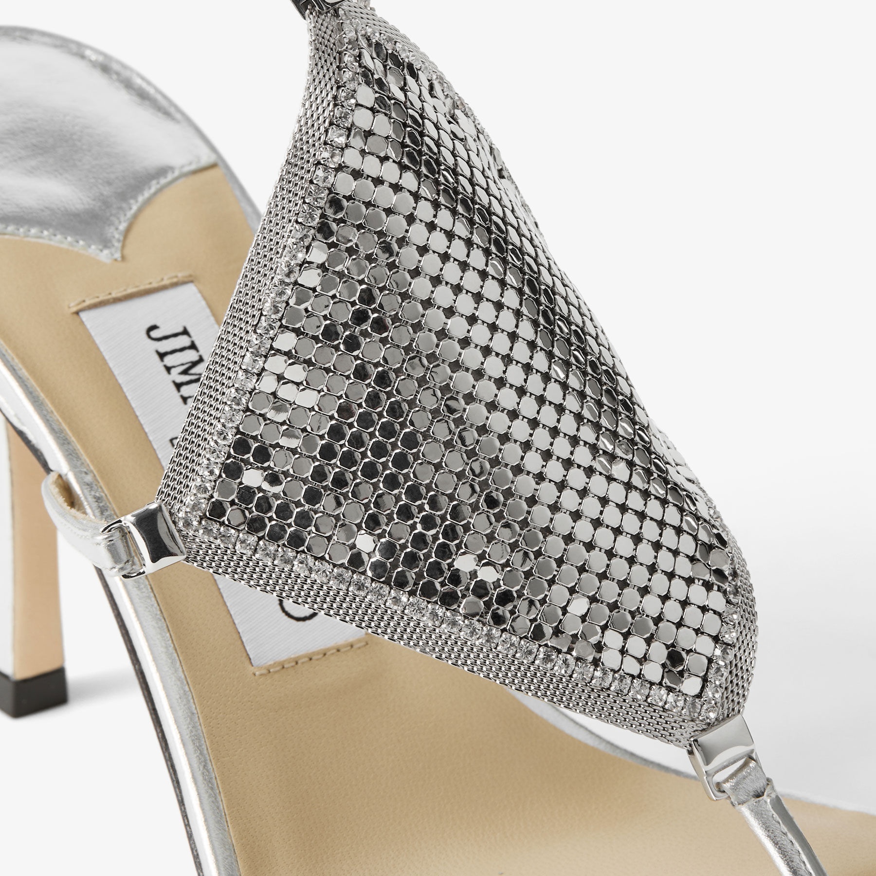 Thong
Metallic Nappa Leather Sandal with Metal Mesh - 4