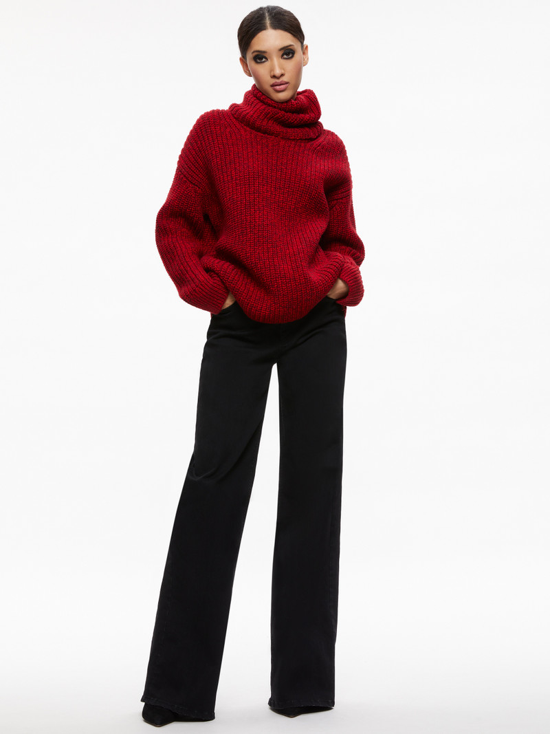 Alice + Olivia VERE DETACHABLE TURTLENECK SWEATER outlook